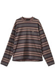 【UNISEX】【SCYE BASICS】マルチストライプド コットン ロングスリーブ Tシャツ