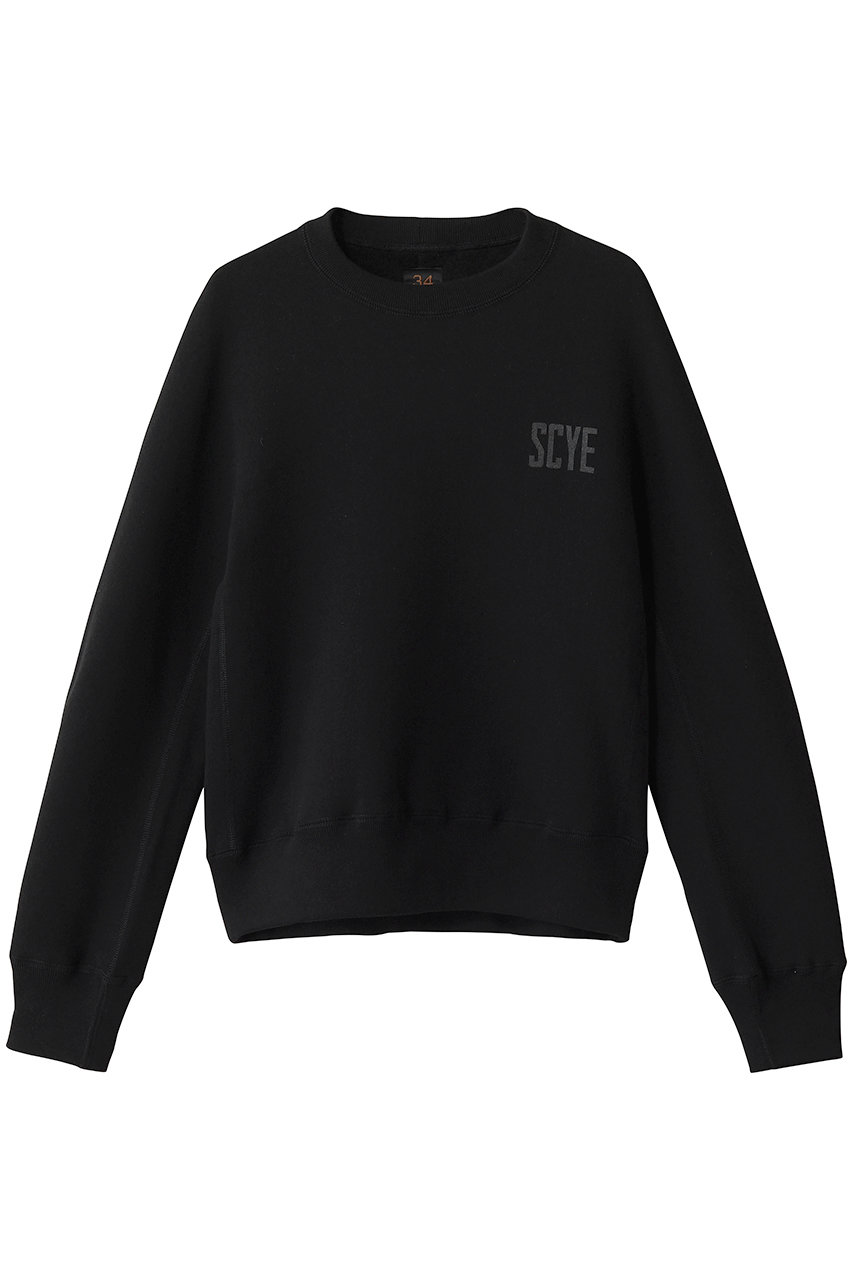 サイ/サイベーシックス/Scye/SCYE BASICSの【UNISEX】【SCYE BASICS】フリース バック ジャージー スウェットシャツ(クロ/5726-23700)