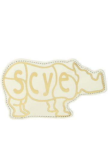 Scye/SCYE BASICS サイ/サイベーシックス 【予約販売】【UNISEX】パテントレザーライノコインパース エクリュ
