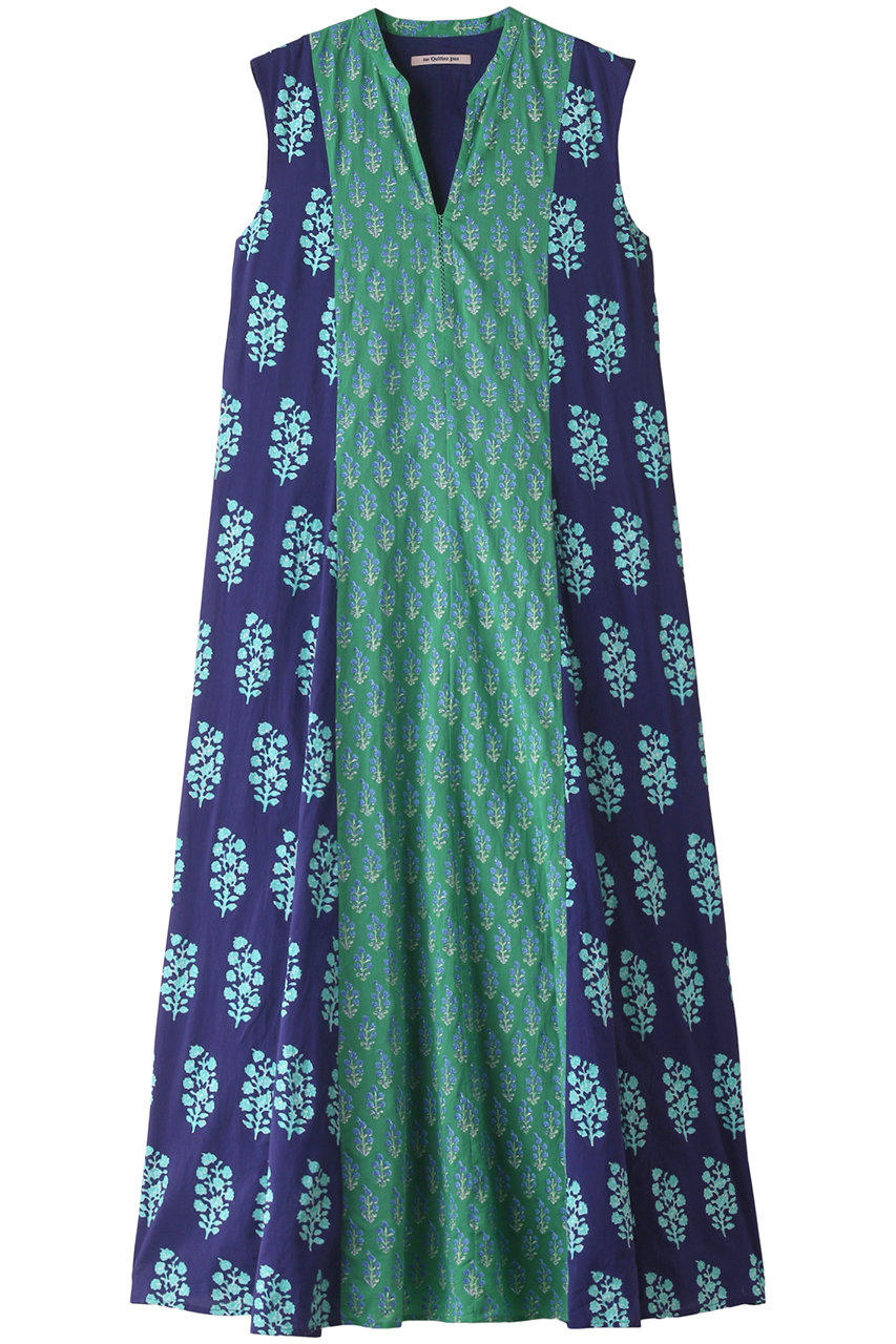 ボイルエスニックコンビ プリントパネルドレス