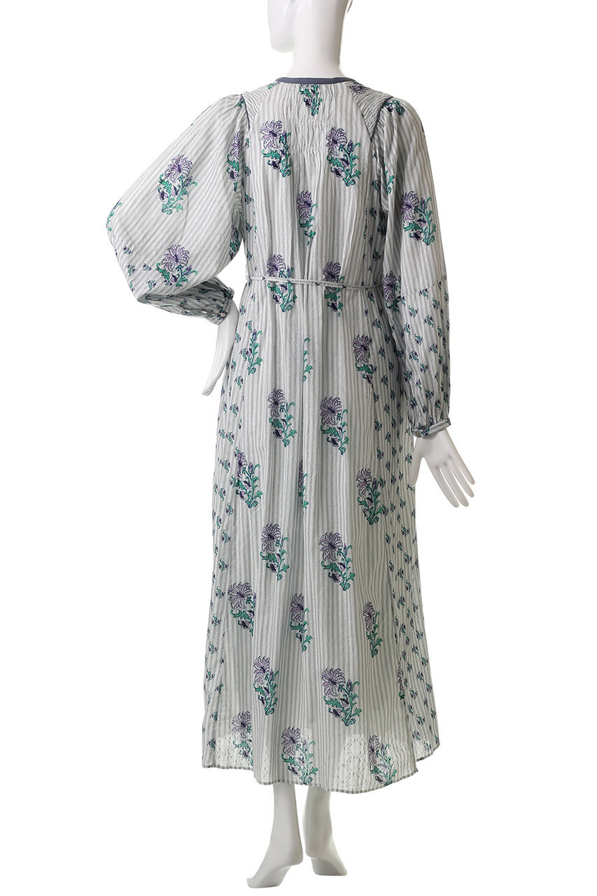 新品　ne Quittez pasヌキテパ　リリープリントシャーリングドレス Cotton Jacquard Lily Print Shirring Dress | Pasand by ne