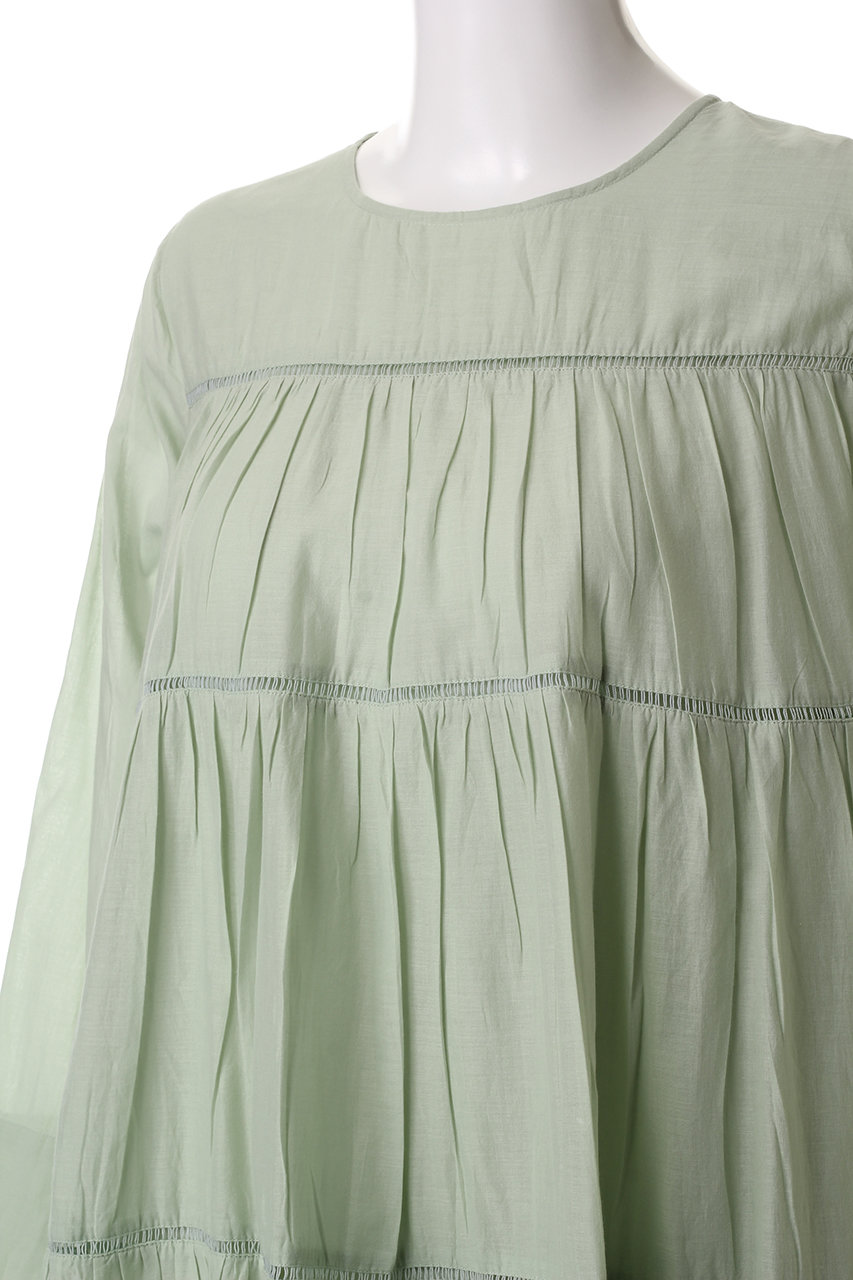 美品✨ヌキテパ　コットンティアードマキシドレス　ワンピース　ミント ne Quittez pas(ヌキテパ)｜COTTON VOILE ティアード マキシ