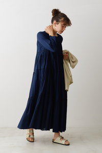 美品✨ヌキテパ　コットンティアードマキシドレス　ワンピース　ミント ne Quittez pas(ヌキテパ)｜COTTON VOILE ティアード マキシ