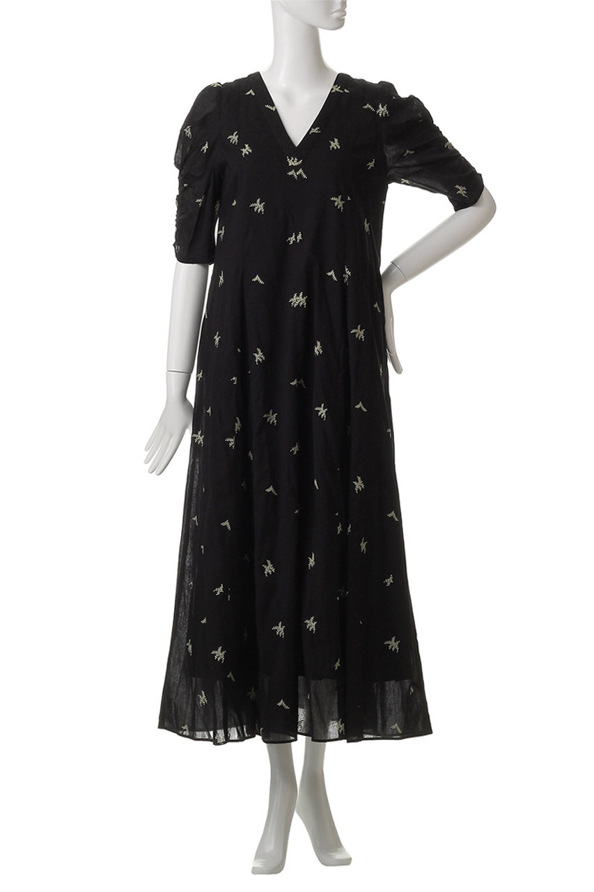 ne Quittez pas(ヌキテパ)｜COTTON VOILE DOT LEAF 刺しゅう