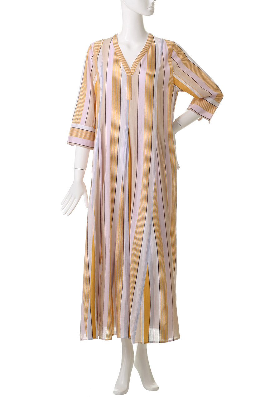 ne Quittez pas(ヌキテパ)｜COTTON VOILE STRIPE パネル ドレス