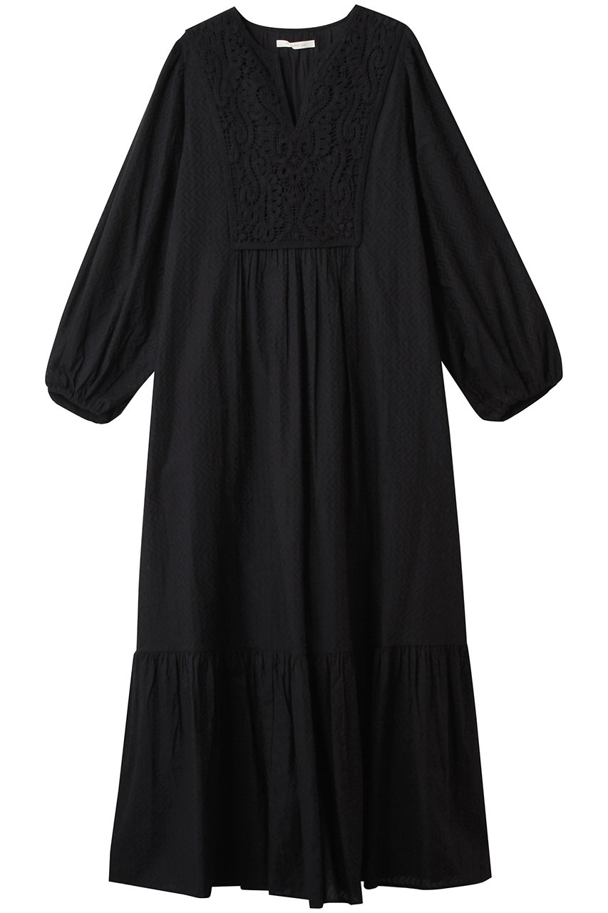 ne Quittez pas COTTON ジャカード レース ヨーク ドレス (ブラック, M) ヌキテパ ELLE SHOP ne Quittez pas COTTON ジャカード レース ヨーク ドレス (ブラック, M) ヌキテパ ELLE SHOP