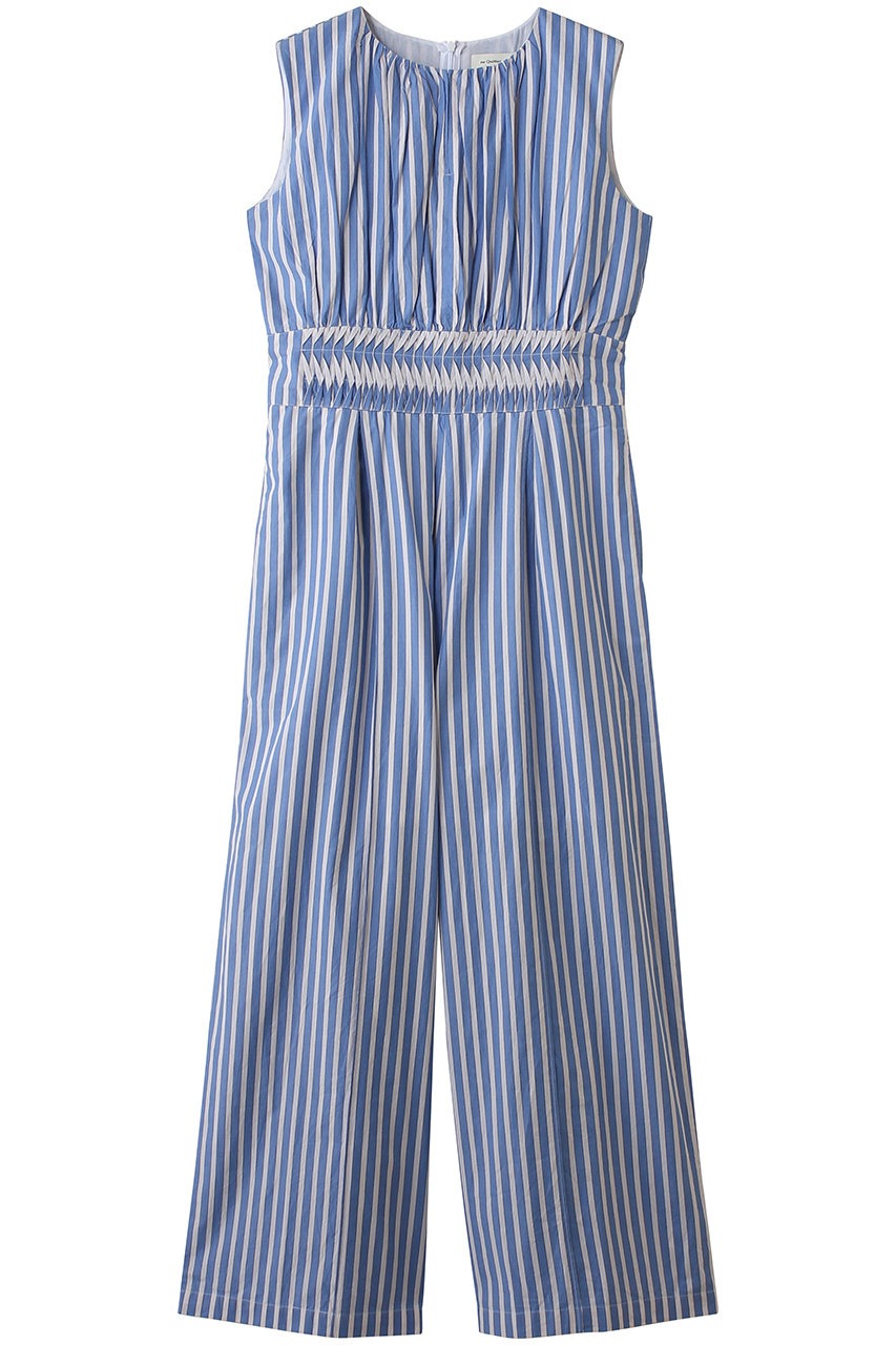 ヌキテパ/ne Quittez pasのCotton Wave Tuck オールインワン(ストライプ/010861FJ4)