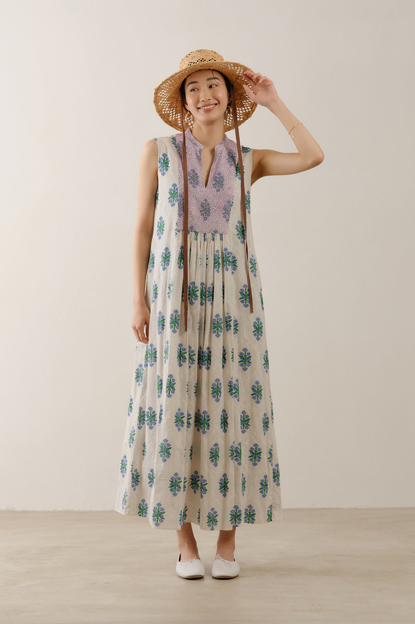 ne Quittez pas(ヌキテパ)｜Cotton Jacquard Iberis print Embroidery