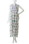 Cotton Jacquard Iberis print Embroideryノースリーブドレス ヌキテパ/ne Quittez pas