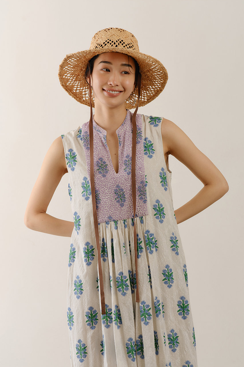 ne Quittez pas(ヌキテパ)｜Cotton Jacquard Iberis print Embroidery