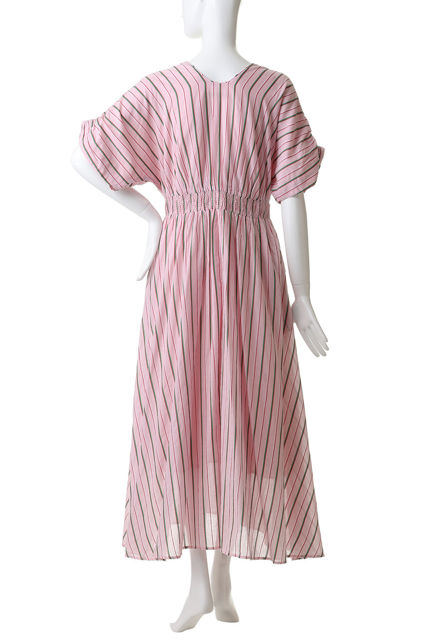 ne Quittez pas(ヌキテパ)｜Cotton Voile Stripe ウエスト ギャザー