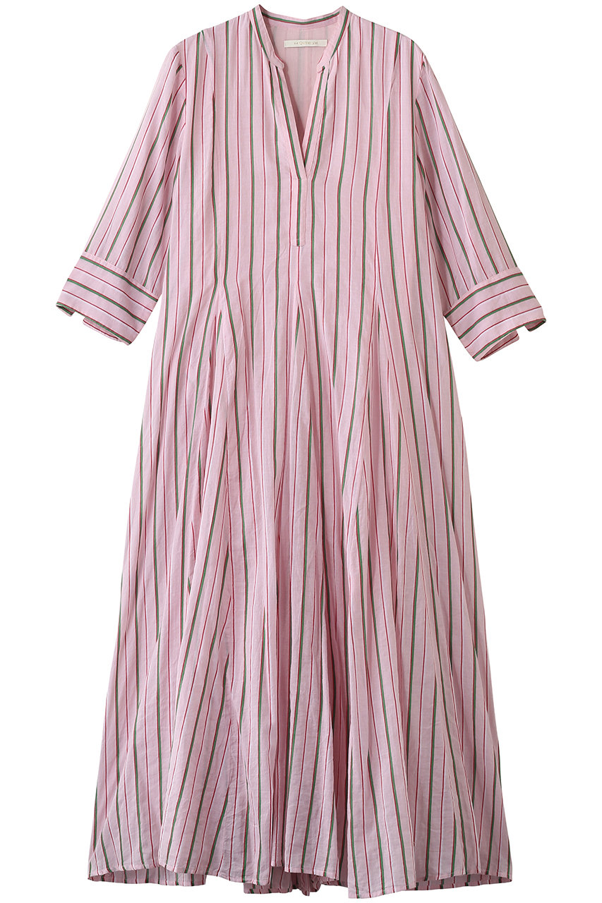 ヌキテパ/ne Quittez pasのCotton Voile Stripe パネルドレス(ピンク/010461WN4)