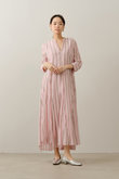 Cotton Voile Stripe パネルドレス ヌキテパ/ne Quittez pas