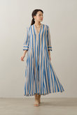 Cotton Voile Stripe パネルドレス