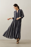 Cotton Voile Stripe パネルドレス