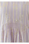 Cotton Voile Stripe Anemone Foil Print フレンチスリーブドレス ヌキテパ/ne Quittez pas