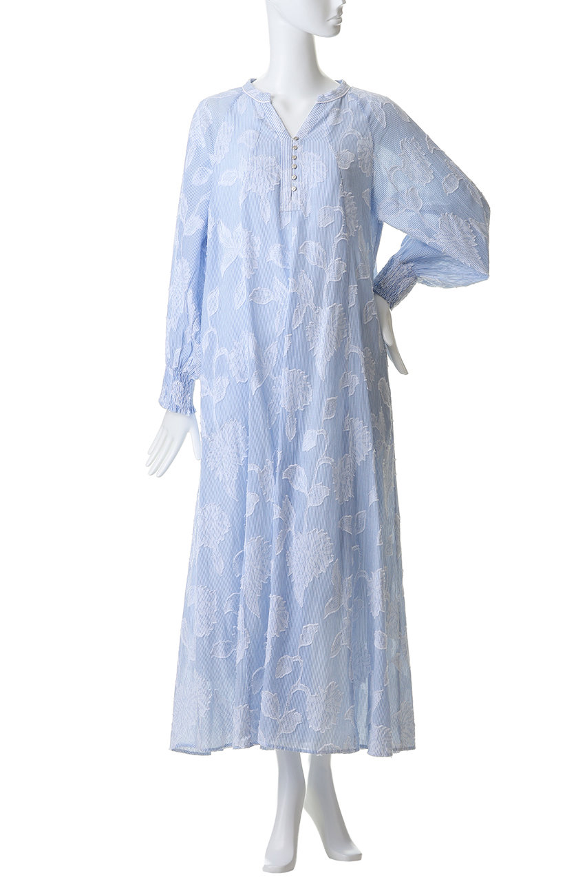 ne Quittez pas(ヌキテパ)｜Cotton Stripe Flower Jacquard フレア