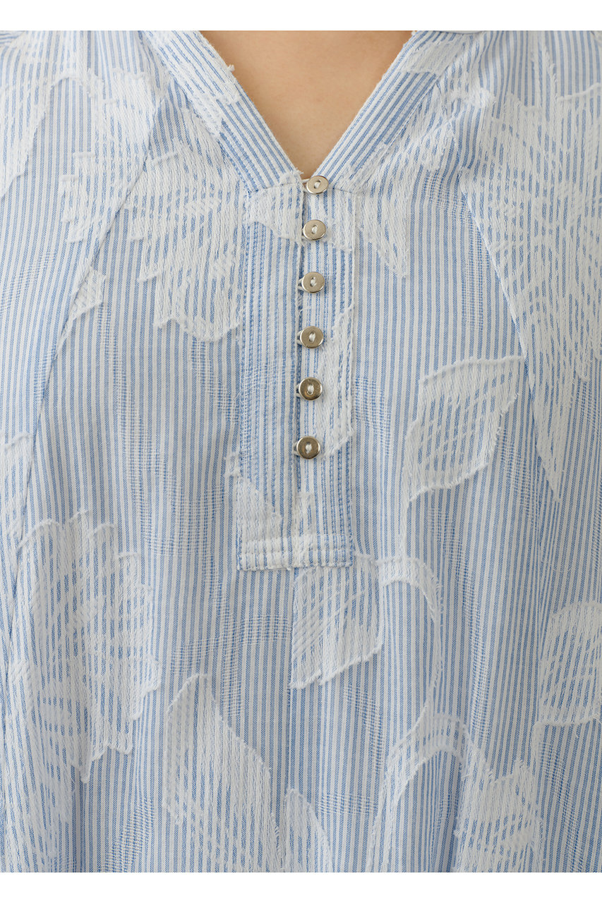 ne Quittez pas(ヌキテパ)｜Cotton Stripe Flower Jacquard フレア