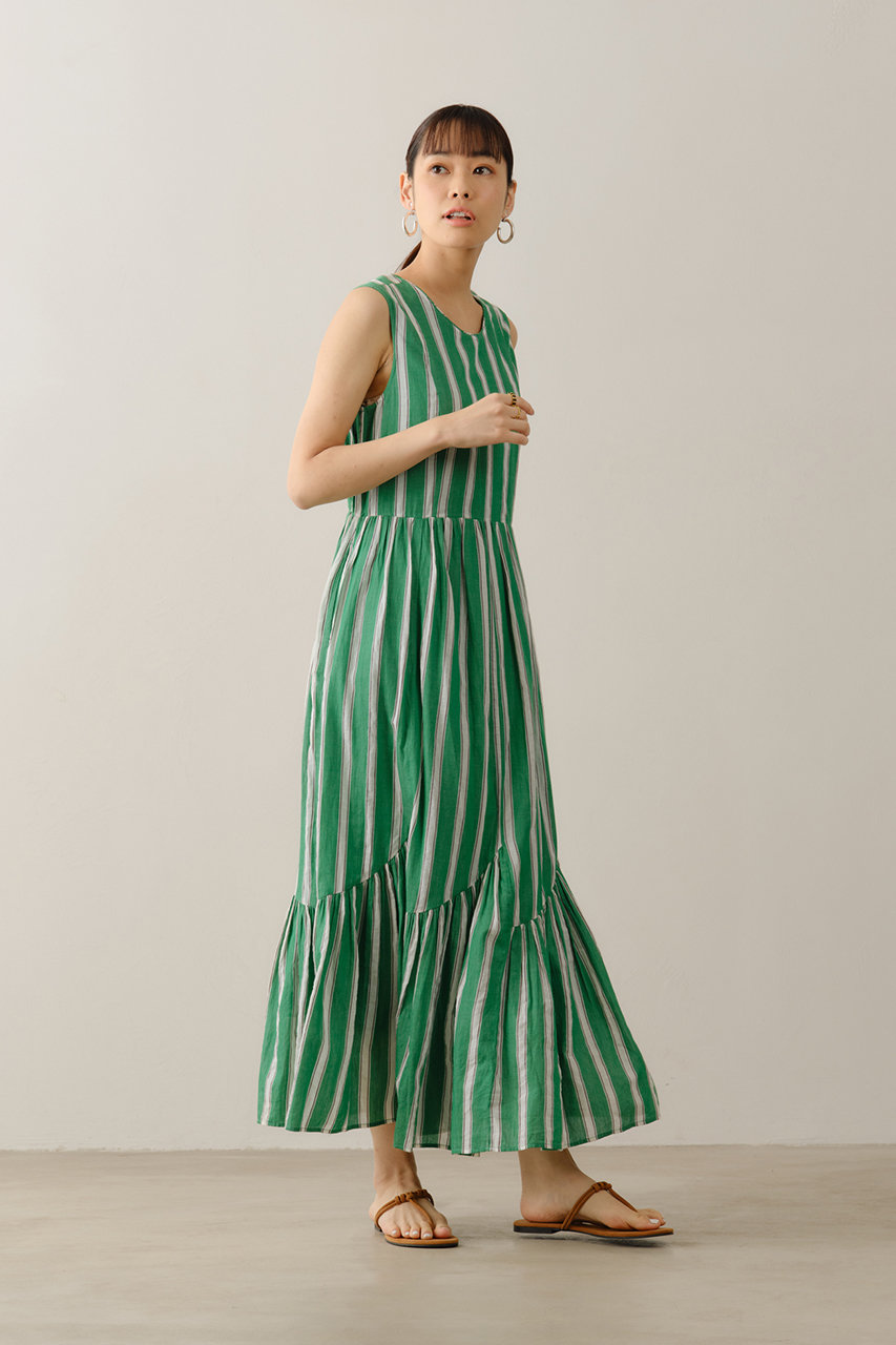 ne Quittez pas(ヌキテパ)｜Cotton Voile Stripe ノースリーブ