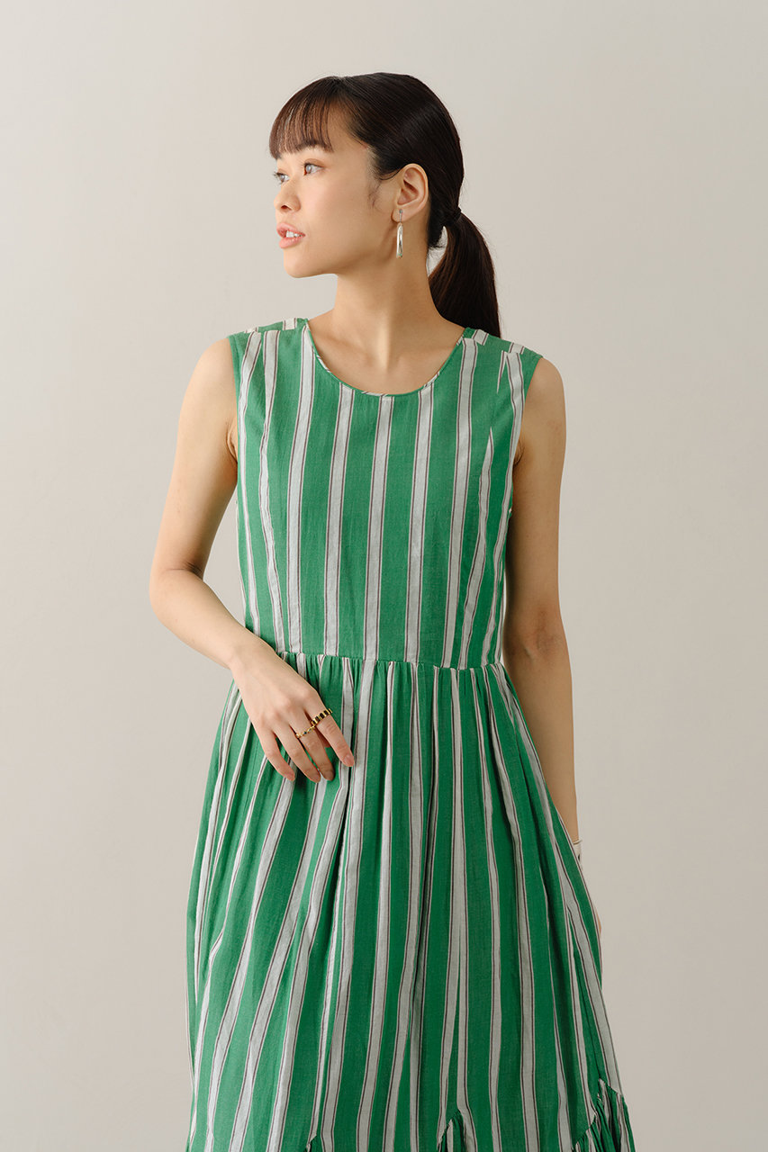 ne Quittez pas(ヌキテパ)｜Cotton Voile Stripe ノースリーブ