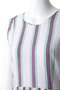 Cotton Voile Stripe ノースリーブ スラント パネル ドレス ヌキテパ/ne Quittez pas