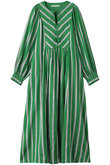 Cotton Voile  Stripe ギャザードレス
