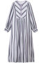 Cotton Voile  Stripe ギャザードレス ヌキテパ/ne Quittez pas ライラック