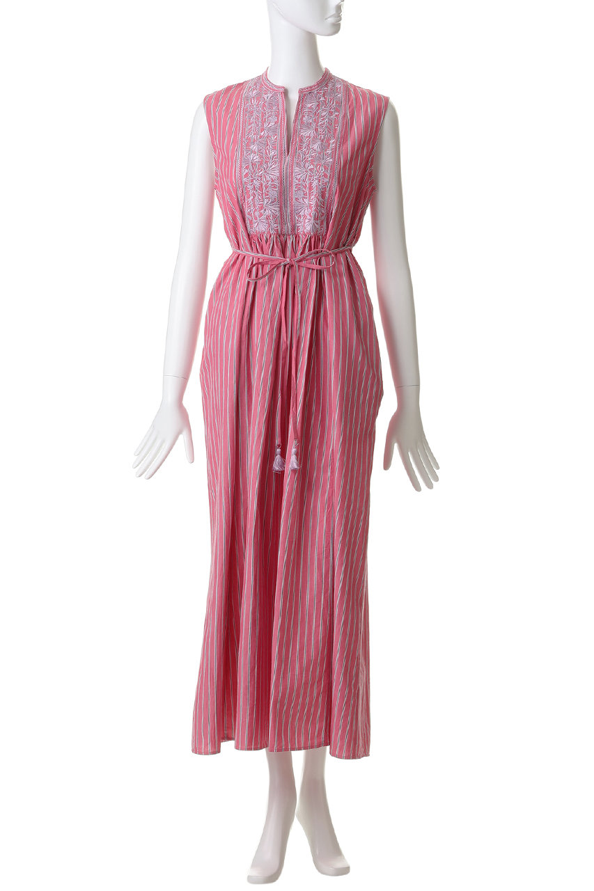 【新品】  ne Quittez pas / ヌキテパ | 刺繍ロングガウン | ピンク | レディース Cotton Voile Tiered Maxi Dress | Pasand by ne Quittez pas | パサン