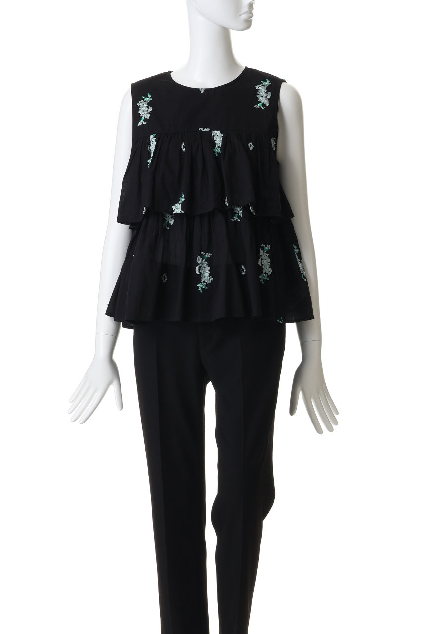 ne Quittez pas(ヌキテパ)｜Cotton Voile Jasmine Embroidery