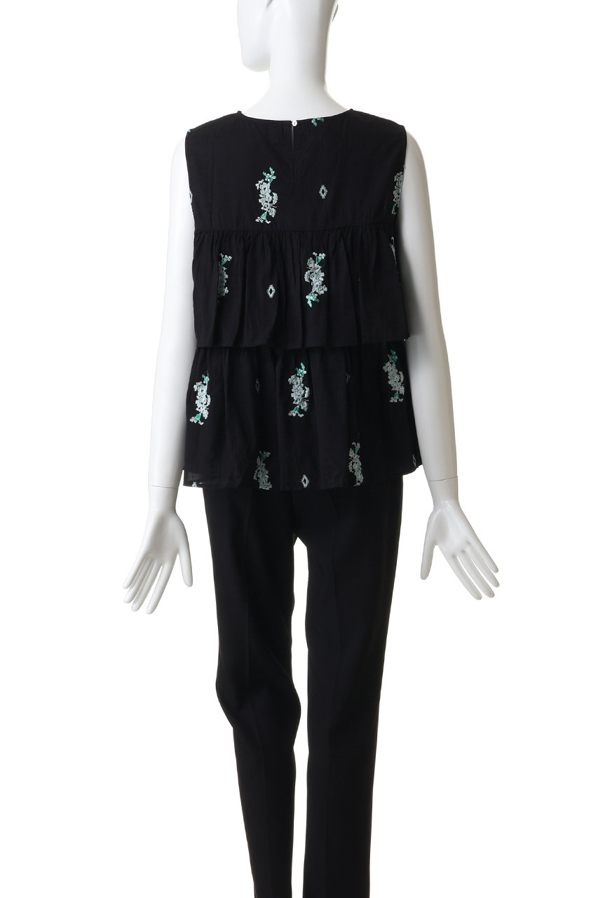 ne Quittez pas(ヌキテパ)｜Cotton Voile Jasmine Embroidery