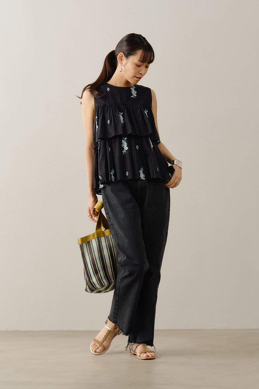 ne Quittez pas(ヌキテパ)｜Cotton Voile Jasmine Embroidery