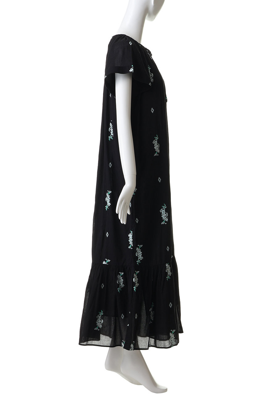 NE QUITTEZ PAS/ヌキテパCOTTON JQD EMB DRESS NE QUITTEZ PAS/ヌキテパCOTTON JQD EMB DRESS Cotton Gauze Leaf