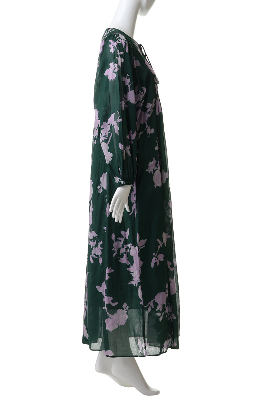 ne Quittez pas(ヌキテパ)｜Cotton Voile Rose Print Hand Smocking