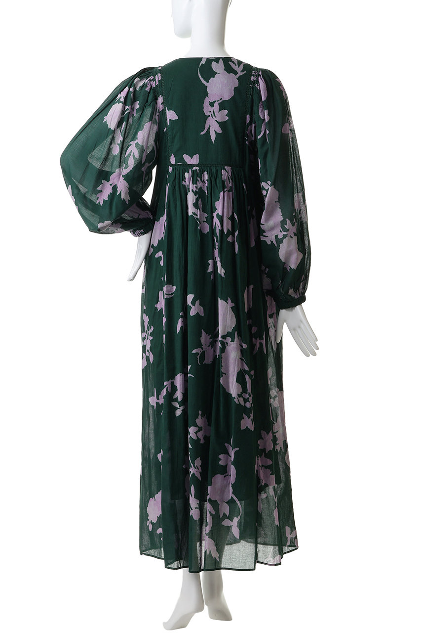 ne Quittez pas(ヌキテパ)｜Cotton Voile Rose Print Hand Smocking
