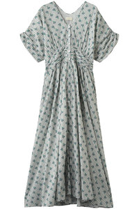 ne Quittez pas(ヌキテパ)｜Cotton Jacquard Lily Print シャーリング