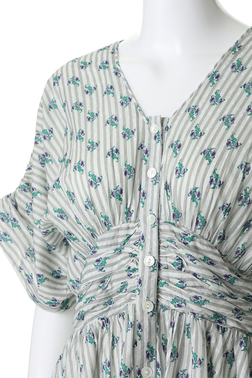 ne Quittez pas(ヌキテパ)｜Cotton Jacquard Stripe Small Flower