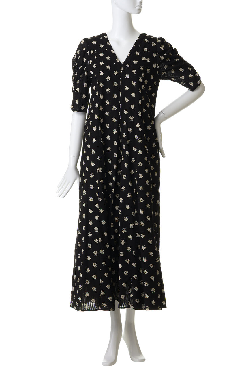 ne Quittez pas(ヌキテパ)｜Cotton Dobby Stripe Anemone Print
