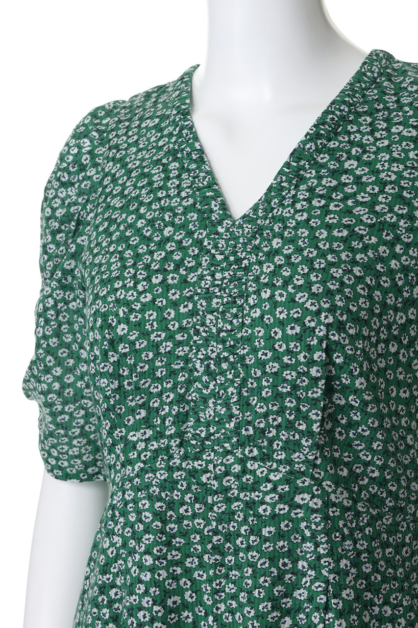 ne Quittez pas(ヌキテパ)｜Cotton Dobby Stripe Flower Print