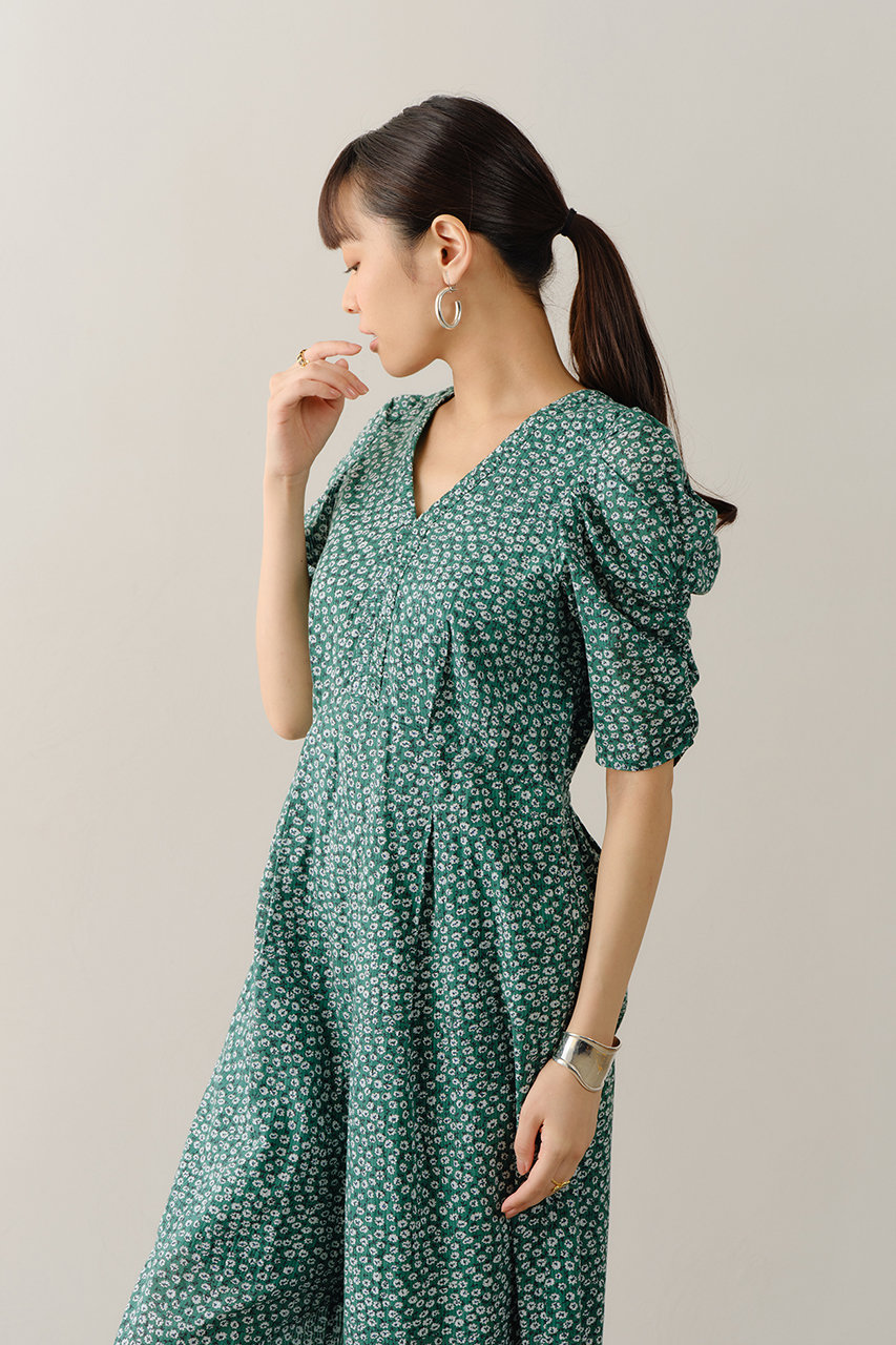 ne Quittez pas(ヌキテパ)｜Cotton Dobby Stripe Flower Print