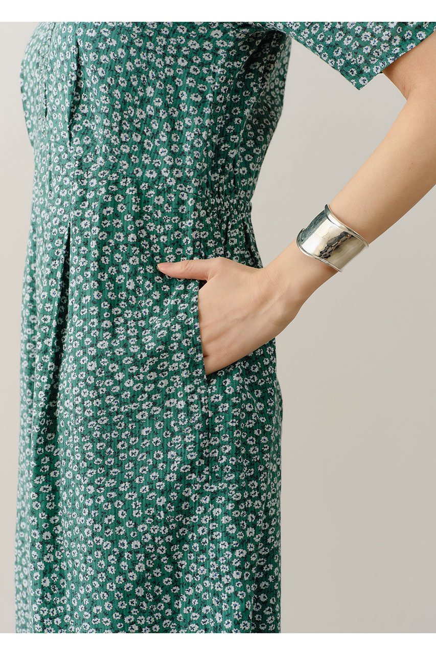 ne Quittez pas(ヌキテパ)｜Cotton Dobby Stripe Flower Print