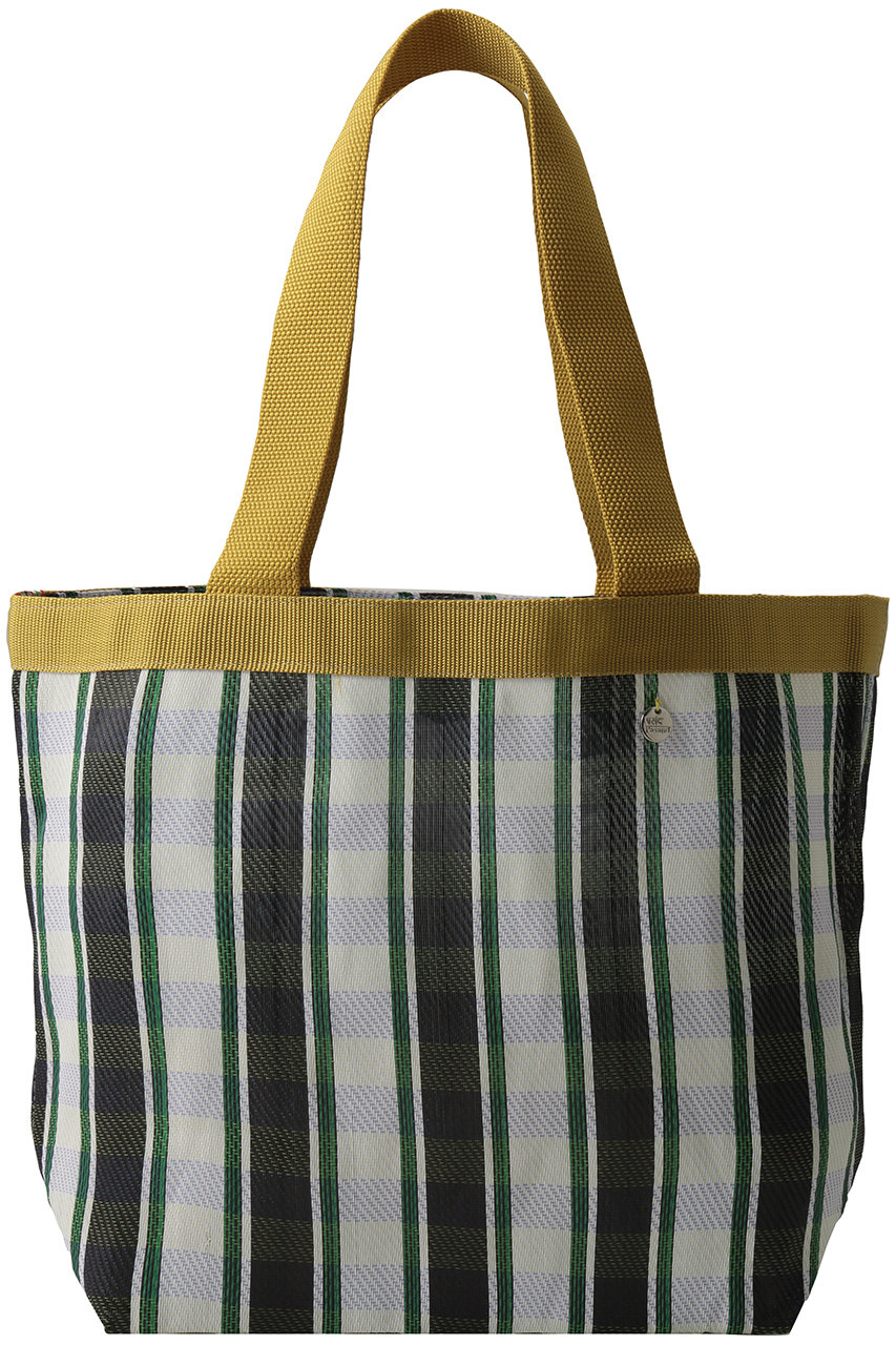 ne Quittez pas Multi Stripe メッシュ トートバッグ ポーチ付き (ブラウン, F) ヌキテパ ELLE SHOP