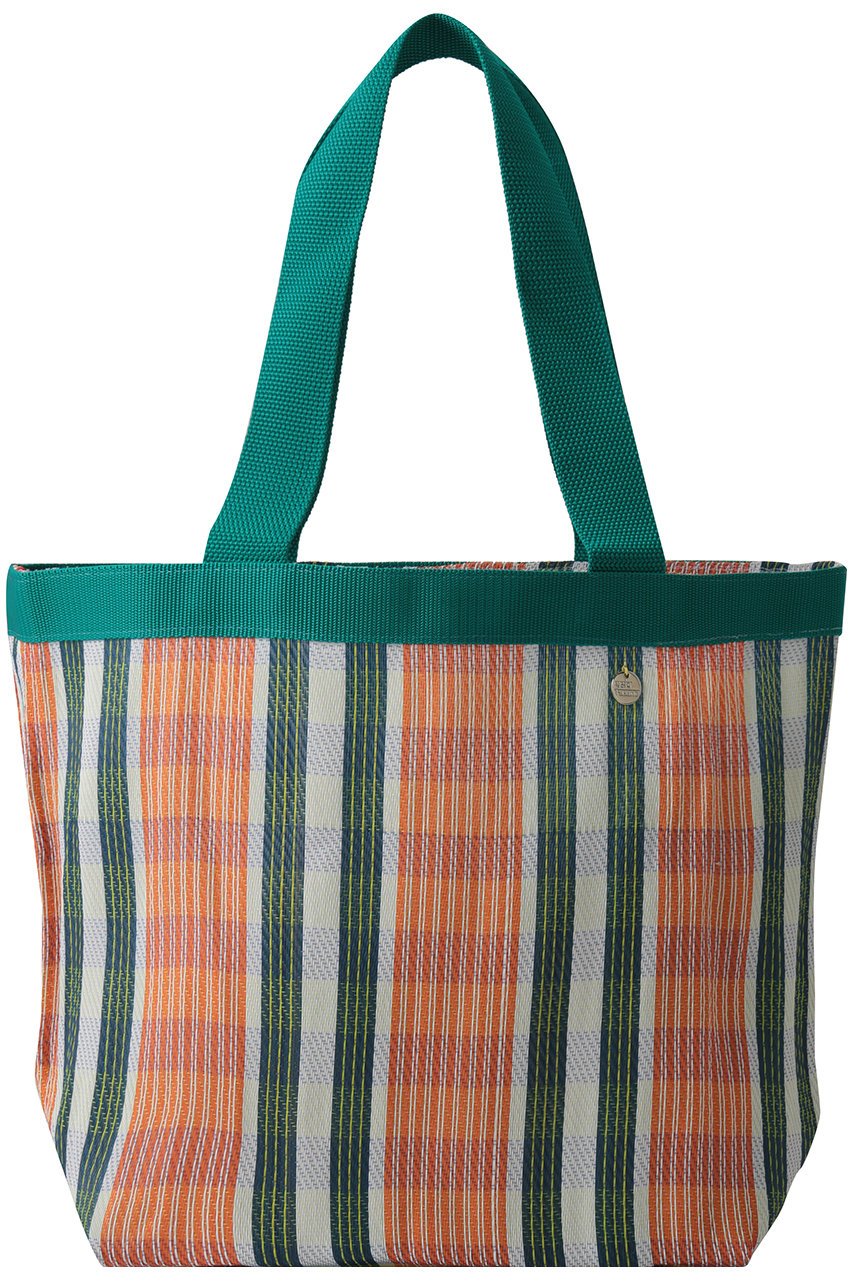 ne Quittez pas Multi Stripe メッシュ トートバッグ ポーチ付き (オレンジ, F) ヌキテパ ELLE SHOP