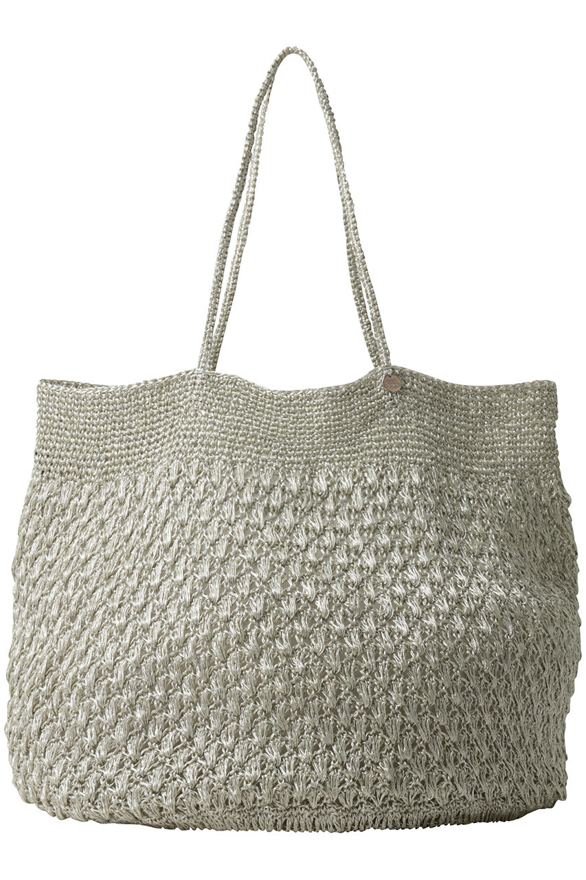 ヌキテパ/ne Quittez pasのMETALLIC MACRAME BIG トートバッグ(シルバーゴールド/882000PL3)