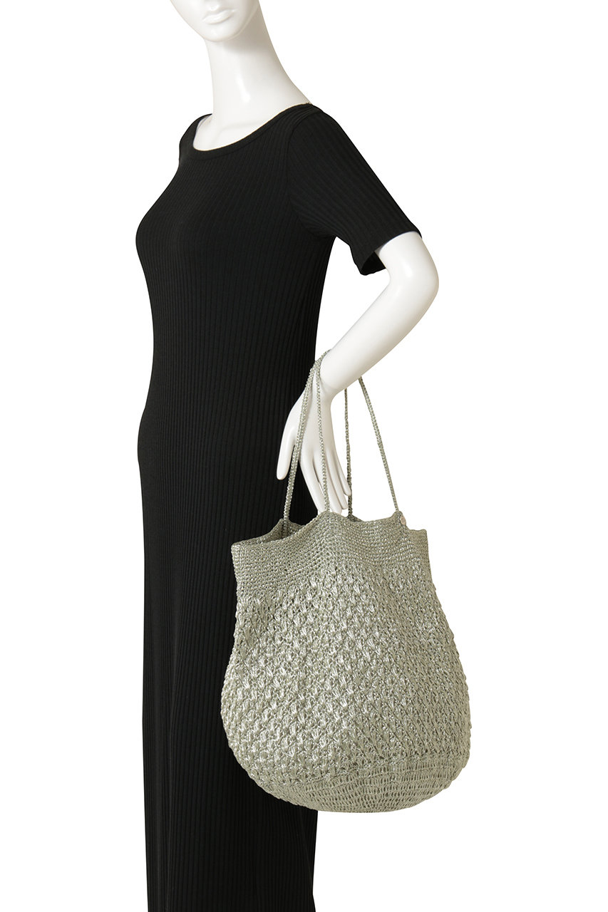 ヌキテパ　メタリックマメクラビックバック ne Quittez pas(ヌキテパ)｜METALLIC MACRAME BIG トートバッグ