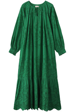 ヌキテパ/ne Quittez pasのCotton Voile Lupina Cifre ロングスリーブドレス(110500/110503)