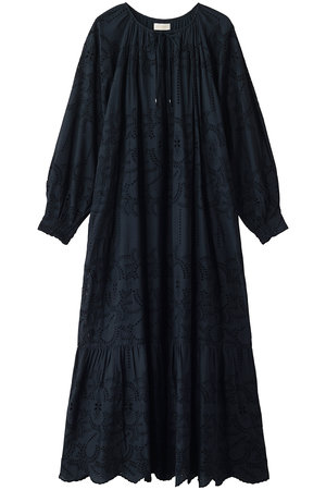 ヌキテパ/ne Quittez pasのCotton Voile Lupina Cifre ロングスリーブドレス(110500/110503)