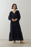 Cotton Voile Lupina Cifre ロングスリーブドレス