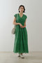 Cotton Voile Lupina Cifre ノースリーブドレス ヌキテパ/ne Quittez pas