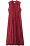 COTTON VOILE DOT HEMLA ノースリーブドレス ヌキテパ/ne Quittez pas レッド