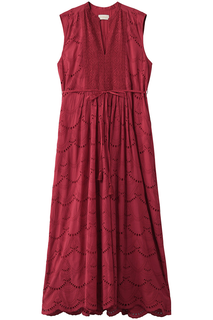 ヌキテパ/ne Quittez pasのCOTTON VOILE DOT HEMLA ノースリーブドレス(レッド/010500CB2)